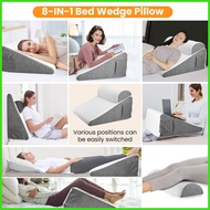 ◺ ️Local Delivery️Memory Foam Bed Wedge Pillow 12" - Anti-Snoring Pillow For Sleep Apnea & Acid R