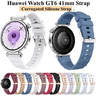 For Huawei Watch GT6 41mm Strap Corrugated Silicone Strap For Huawei Watch GT 6/5/4 41mm Strap
