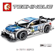 Sembo Block Techinque N4 DTM Back Pull Force Function Simulation Car Models Series Building Blocks Lego