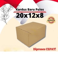 (2 PCS) KARDUS PACKING 20x10x3 cm / 20x10x5 cm / 20x12x8 cm KARTON BOX DUS COKLAT PACKING KUAT POLOS