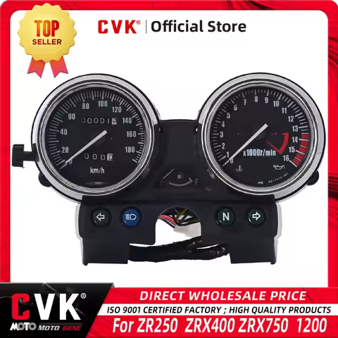 CVK instrument assembly gauges meter cluster speedometer odometer tachometer For KAWASAKI ZR250 Bali