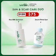 VERBLE Sun & Scar Care Duo Verble Serum Pitted Scar + Verble Rice Milk SunScreen