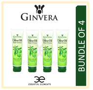 GINVERA [BUNDLE OF 4] OLIVE OIL HAIR CREAM NON-GREASY 100G|CHAMOMILE|PROTECT|SMOOTH|NOURISH|SPILT ENDS|CONDITION
