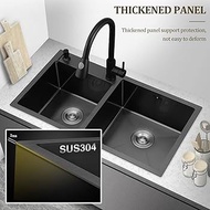 DIARKIS 82X45 Double Tub Kitchen Sink Stainless Steel 304 | 3mm Thickness