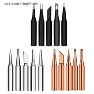 VAS 5Pcs I+B+K+2.4D+3C soldering iron pure copper 900M soldering iron head set inside hot bare coppe