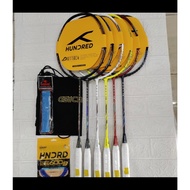 HNDRD HUNDRED ROCK BADMINTON RACKET ORIGINAL FULL SETR9