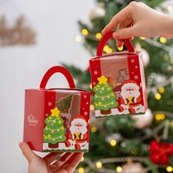 Christmas Packaging Box Christmas Cupcake Box Muffin Cup Packaging Box Single 2/4/6 Pcs Portable Box