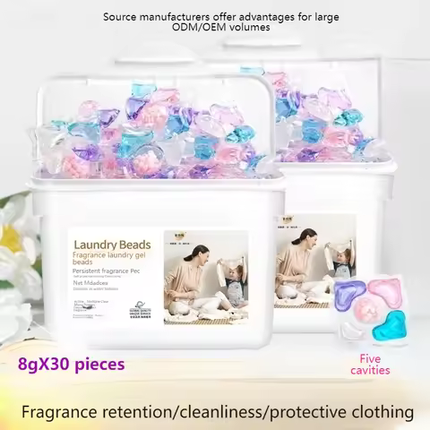 30 packs of multi-purpose powerful detergent 5-in-1 detergent liquid capsule balls Laundry fragrance
