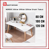 NORDIC 80cm 100cm 120cm Study Table/ Study Desk/ Office Table/ Computer Desk/ Laptop Table/ Meja Bel