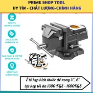 Vise clamping swivel base size 4'', 6'' maximum clamping force 1300 KGS - 1600KGS INGCO-HBV084-HBV08