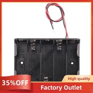 5 x 1.5V AA Battery Slot Holder Case Box Wire Black