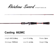 RAINBOW SWORD Spinning Casting Fishing Rod Fuji Ring F Action Lure Rod High Carbon Bass Pike Rod Fis