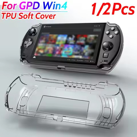 1/2Pcs For GPD Win4 Game Console TPU Soft Skin Cover Transparent Protective Case TPU Skin Sleeve for