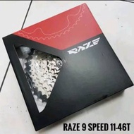 NEW REAR GEAR SPROCKET CASSETTE RAZE 9 SPEED 11T - 46T OR 11 - 46