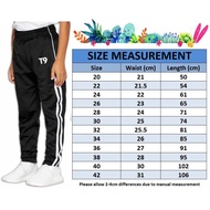 (1Y-15Y) Kids T9 Black Tracksuit (Random Stripe Color)