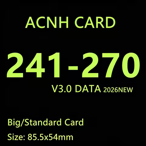 ACNH Card NFC Low Power Induction Cards 241-270 Fashion Art Design Portable Handheld Gaming Gadgets 