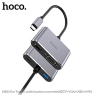 Hoco HB29 HB30 TYPE-C to HDTV VGA USB PD รองรับ 4K 30Hz HDTV 2.0 Adapter สำหรับ iPad Air 4 iPad Pro 2018/2020 MacBook Samsung Huawei and Laptops to connect to HDTV / Projector / Display