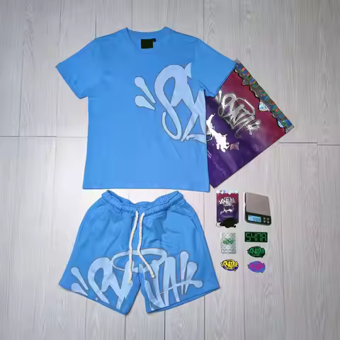 Synaworld Cotton Clothes Casual Summer T-Shirt Shorts Central Cee Y2k Women's Men's Clothing Outfit 