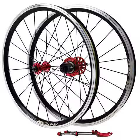 Folding Bike Wheelset 20 Inch 406 451 Wheels 20h 24h Rim Brake Quick Release Lever Hub 74-130mm 100-