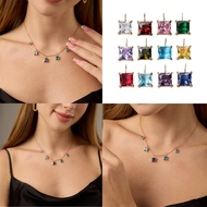 [STDELAN] Japanese Korean Light Luxury 12 Birthstone DIY Necklace Accessories 6 * 6mm Square 14K Gol