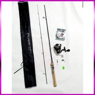 🐟 Bộ cần câu lure UL YMERBOR dẻo ngọn đặc kèm máy AC2000 kim loại và phụ kiện 🐟