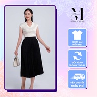 Long office pleated skirt, elegant, youthful and luxurious style Meistore CV08