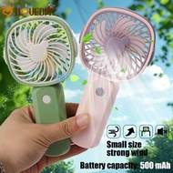 [ Featured ] USB Rechargeable Fan - Handheld Fans with Built-in Battery - Mobile Fans - Air Cooler - Mini, Portable, with Stand - High Wind, Quiet - Outdoor Travel Supplies