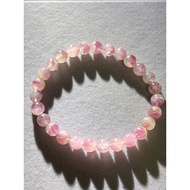 #B840-1  100% Natural High Quality Pink Tourmaline Bracelet 6.5m