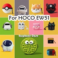 READY STOCK For HOCO EW51 Case Anti-fall cartoon series Black Dragon Soft Silicone Earphone Case Cas