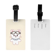 SKZOO Plastic Waterproof Luggage Tag SKZ Travel Suitcase Bag Name Address Label Travel Accessories Travel Bag Label Tag Best Gift STRAY KIDS
