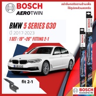 ใบปัดน้ำฝน คู่หน้า ขนาด 19+26 Fitting2-1 BMW 5 Series G30 520d 530e year 2017-NOW BOSCH AEROTWIN ปี