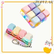 POPULAR Fidget Keychain, DIY Keyboard Keycap Finger Keyboard Cap, Relaxing 2/4/9 Keys Keys Button Pa