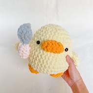 Duck with knife Plushie Amigurumi Handmade