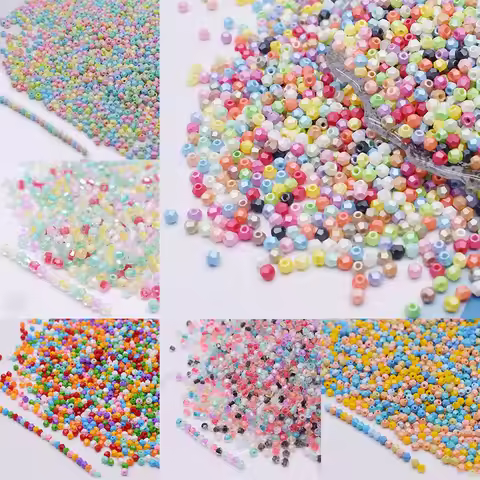 4mm 200pcs/bag Bicone Crystal Glass Beads Loose Spacer Beads Austria Faceted Crystal Beads For Jewel