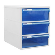 Orca ตู้เอกสาร TCB-3 BB/ โครงขาว ลิ้นชักสีใส