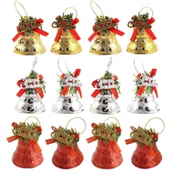 4Pcs 4.5CM Bell Christmas Decor Plastic Electroplating Bell String Christmas Tree Pendant Accessorie
