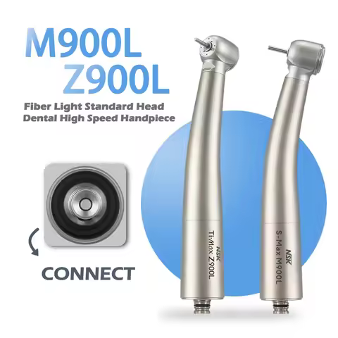 NSK S-MAX M900L Turbine Handpiece with Fiber Light Standard Head Dental High Speed Handpiece Couplin
