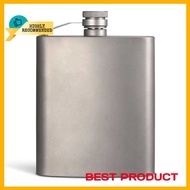 SALE 200ML Titanium Flask Liquor Ultra Light Flat Hip Flask Outdoor Camping Picnic Hiking (Standard)