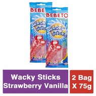 (Wacky Stik Bebeto Perisa Strawberi & Vanila 2 Beg - (75g X 2))