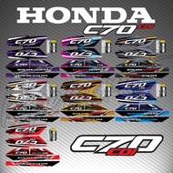 STRIPE MOTOR HONDA C70 (9) CUSTOM NEW MODEL BODY STICKER