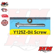 HEAVY DUTY CHROME ENGINE OIL SKRU YAMAHA Y125 Y125Z Y125ZR 125Z 125ZR OIL NUT / OIL BOLT / 4T NUT / 
