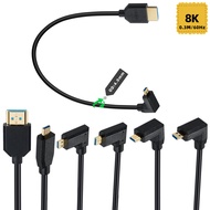 Video Cable Version 2.1 Micro HDMI to HDMI Cable Digital Camera Camera HD Cable 4K @ 120Hz 8K @ 60Hz