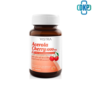 Vistra Acerola Cherry Vitamin C วิสทร้า อะเซโรล่าเชอร์รี่ วิตามินซี  1000 mg 45 เม็ด [DKP]