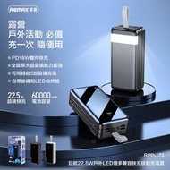 Remax RPP-173 60000mAh 22.5W LED 露營快充充電寶 (黑色)