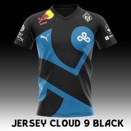 CLOUD 9 BLACK E_SPORT JERSEY FREE DESIGN GAMING FREE FIRE MOBILE LEGENDS PUBG