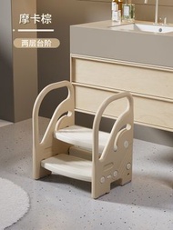 寶寶洗手階梯凳丨兒童盥洗台踩腳凳丨浴室增高凳丨幼兒扶手樓梯墊腳凳【平行進口】