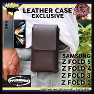prima09- sarung hp samsung z fold 3, z fold 2 ikat pinggang leather