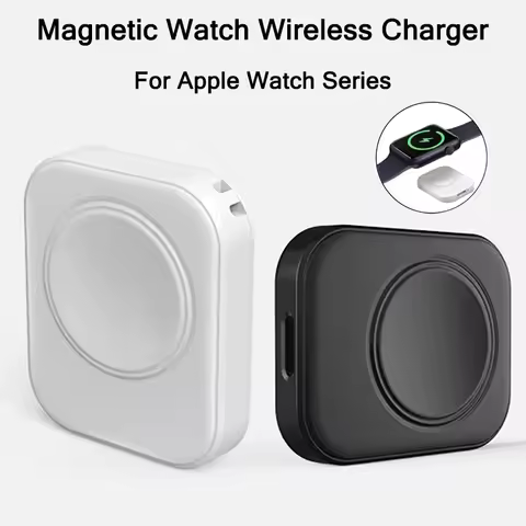 Portable Magnetic Wireless Charger Convert Charger For Apple Watch Series 10 9 8 7 6 se 5 4 Type C 8
