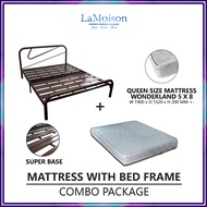 Lamoison Queen Bed Frame With Mattress Queen Mattress Katil Queen Tilam Queen 8 INCH (Normal / Super