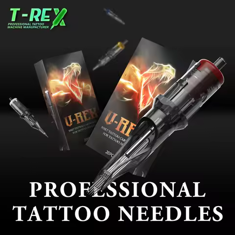 T-rex V-Rex 20pcs Tattoo Cartridge Needle RM RL M1 RS Round Bushing Disposable Safety Tattoo Needle 